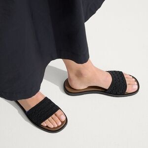 Rothy's Black and Tan Women's Sandals